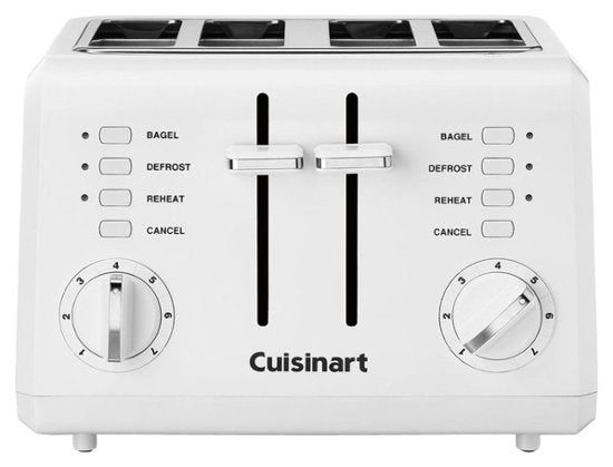 Cuisinart - 4-Slice Wide-Slot Toaster - White